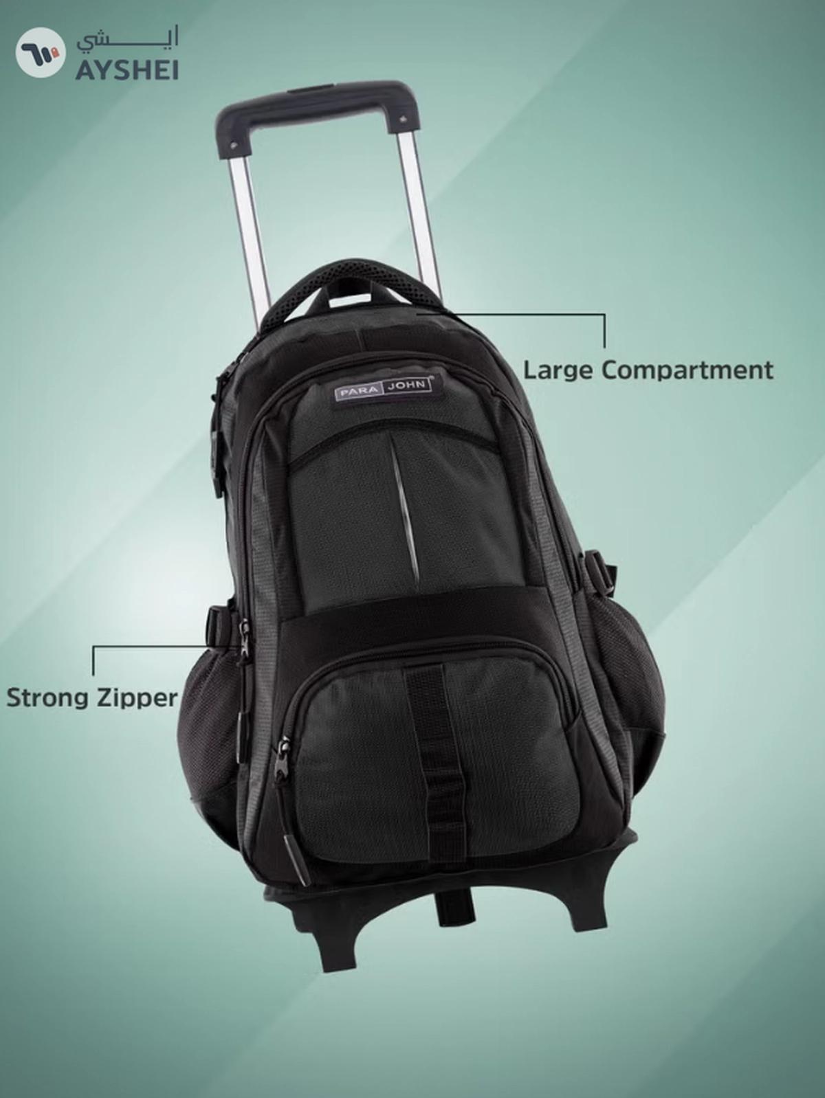 PARAJOHN Unisex Rolling Trolley Backpack with Adjustable Strap -1-1