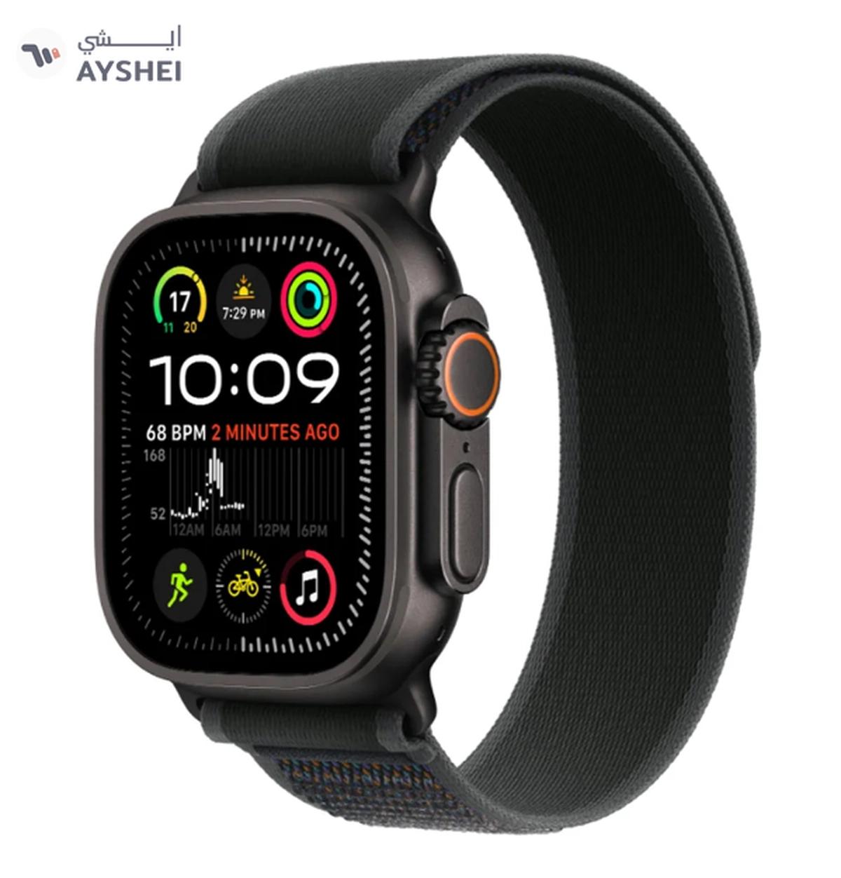 Apple Watch Ultra 2 (2024) GPS + Cellular 49mm Black Titanium Case With Black Trail Loop - M/L-0-portrait