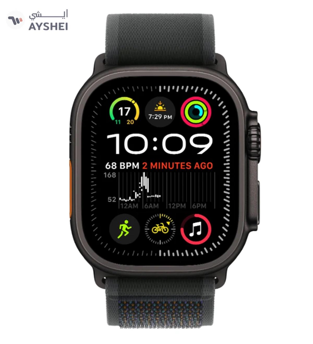 Apple Watch Ultra 2 (2024) GPS + Cellular 49mm Black Titanium Case With Black Trail Loop - M/L-0-portrait