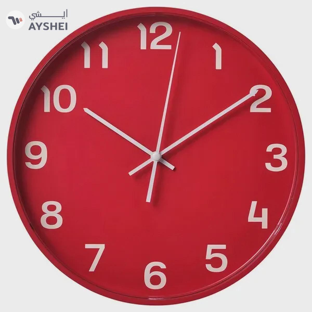 IKEA PLUTTIS Wall Clock: Vibrant Red 28 cm Timepiece-0-portrait