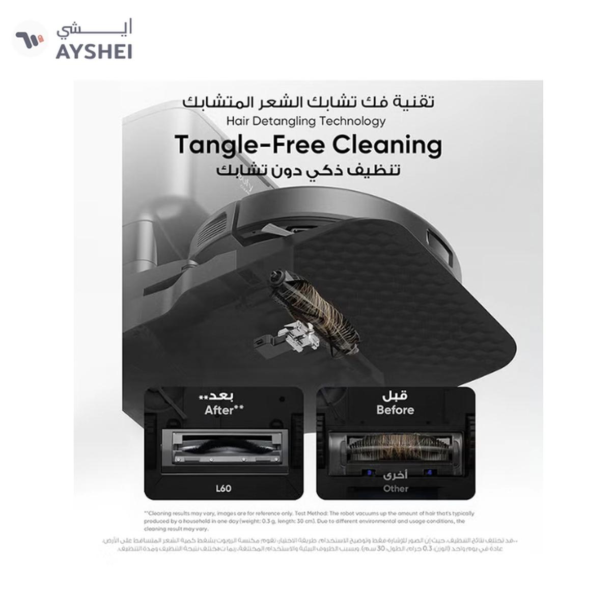 Eufy L60 Hybrid Robot Vacuum With Self Empty Station, Hair Detangling Technology, Up To 60 Days Of Hands Free Cleaning, Ultra Strong 5,000 Pa Suction To Remove Hair, Dust, Mop Pad 50 W T2278V11 Black-1-1