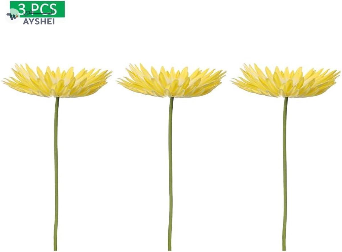 YATAI 3pcs Artificial Daisy Flowers, Real Touch Silk Artificial Chrysanthemum Flower-4-4