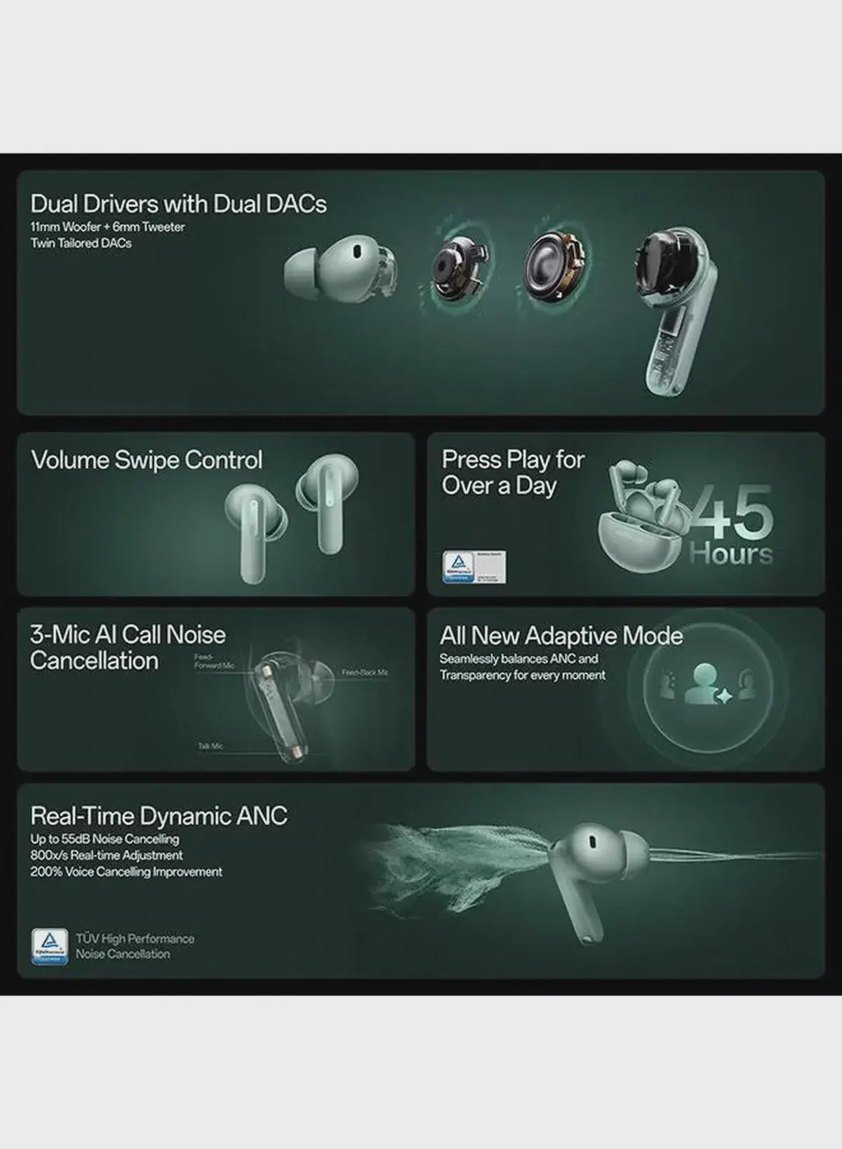 OnePlus Buds 4 TWS Earbuds with Upto 55dB Real-time ANC-3-3
