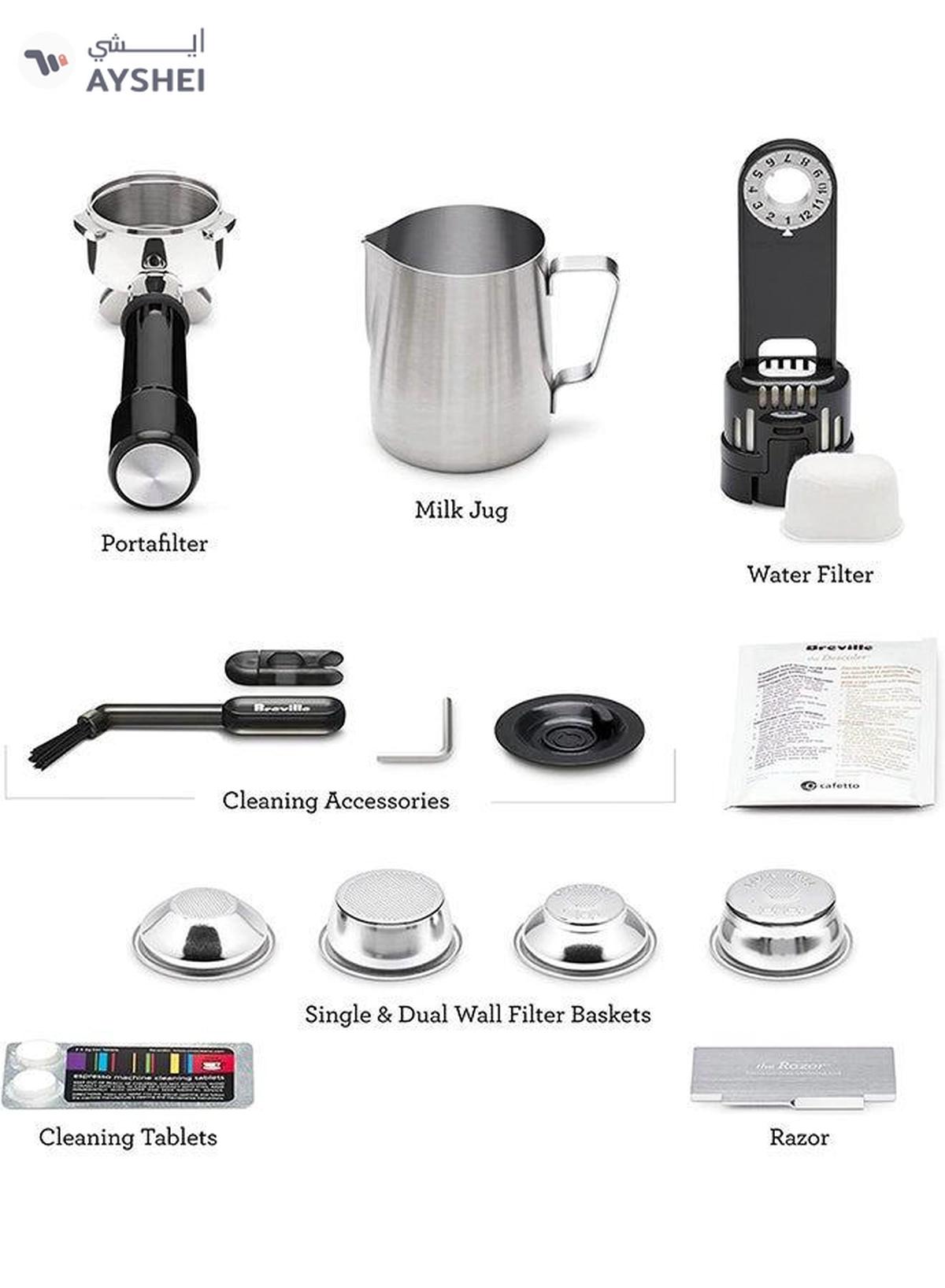 Breville The Barista Express Impress Coffee Maker 2.0 L 1850.0 W BES876BSS Brushed Stainless Steel-0-portrait