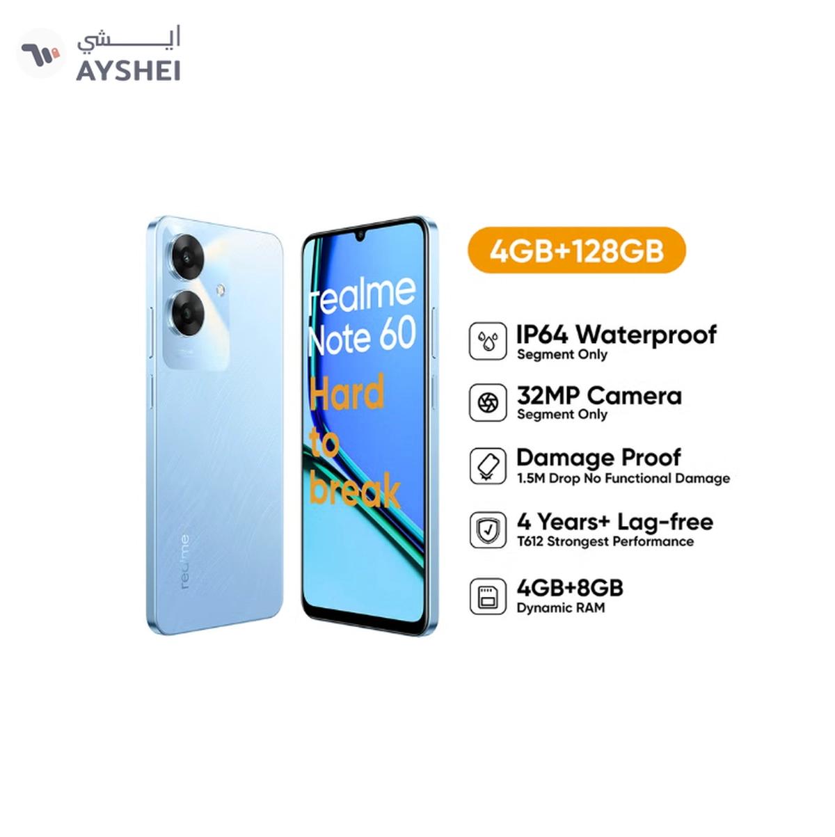 Realme Note 60 Dual SIM Voyage Blue 4GB RAM 128GB 4G - Middle East Version-0-portrait