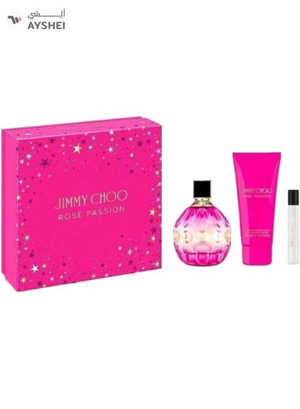 Jimmy Choo Rose Passion Eau de Parfum and Body Lotion 3-Piece Gift Set for Women