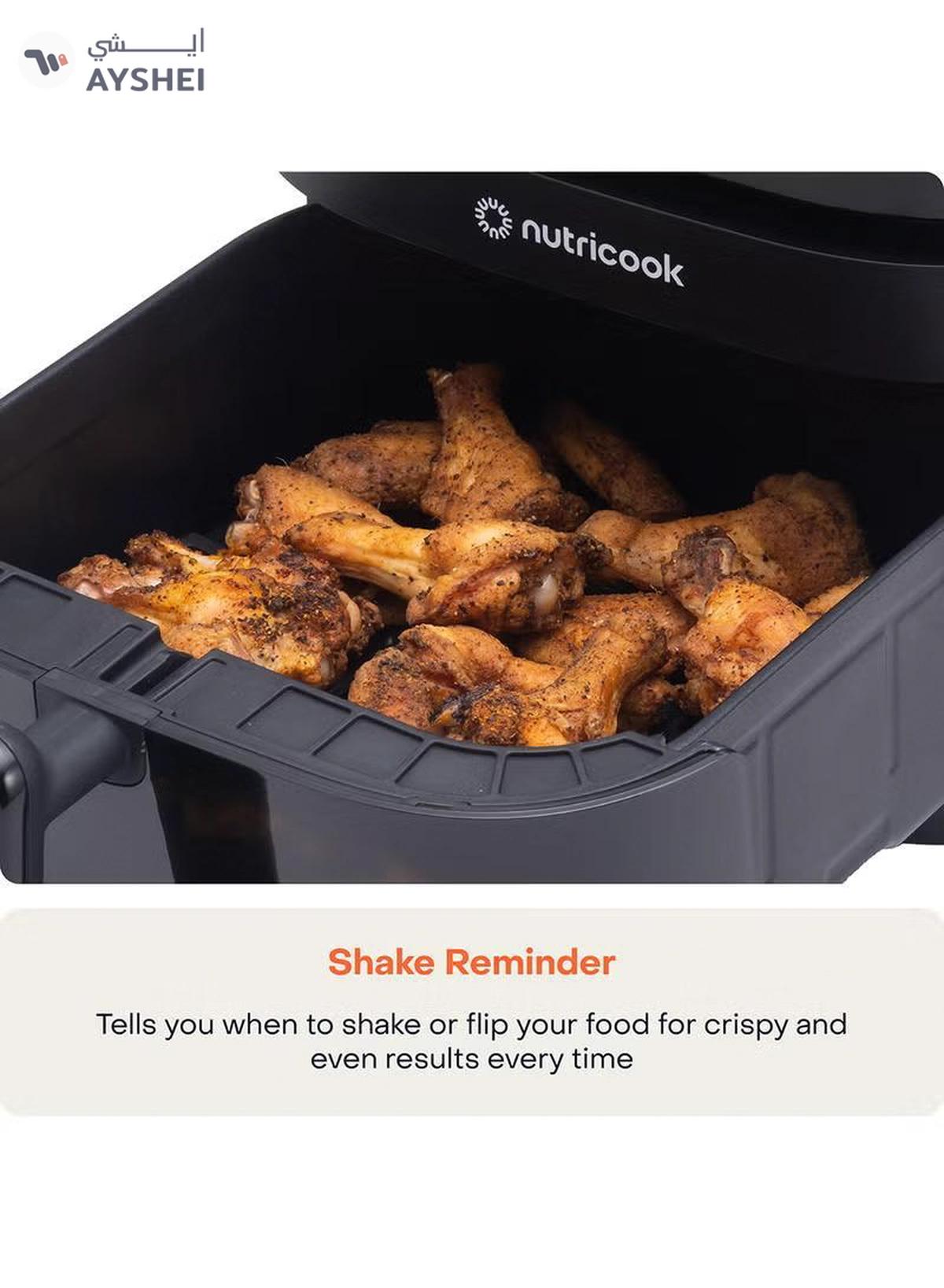 Nutricook Digital Air Fryer Vision 3 , 5.7L Capacity with Clear Window & Internal Light,6 Presets, Air Fry, Roast, Bake, Broil, Dehydrate& Reheat, 2 Years limited Warranty 5.7 L 1700 W NC-AF357V Black-2-2