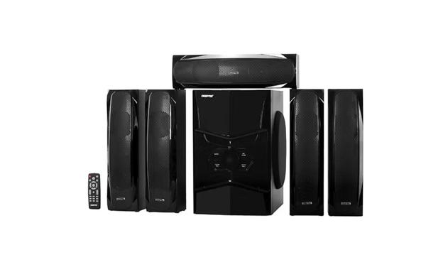 Geepas 5.1 Channel Multimedia Speaker System with Remote Control- GMS8578| FM Radio, Bluetooth, USB Input, SD Card Reader, Karaoke Function| LED Display