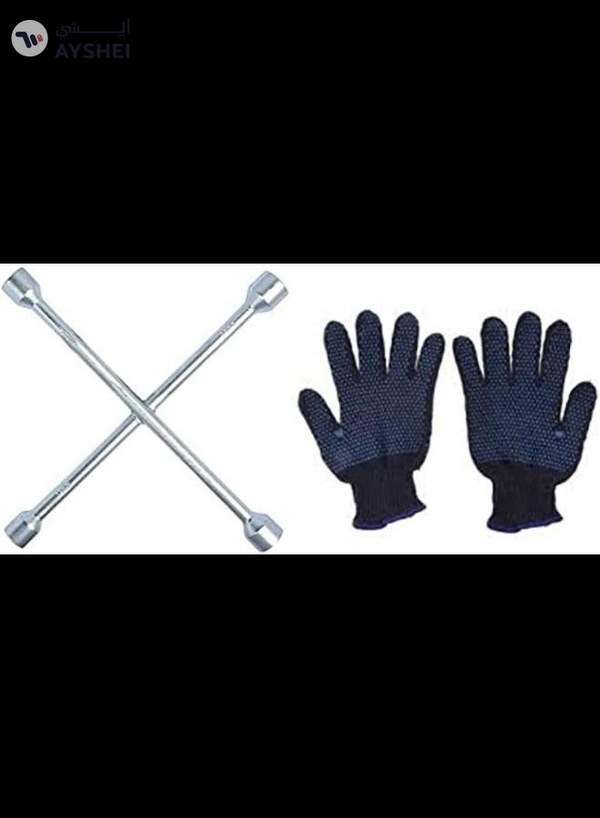 ABBASALI 21" 19" 17" 23" 4-Way Cross Wrench Heavy Duty Universal Lug Wrench Car Wheel Repair Tool