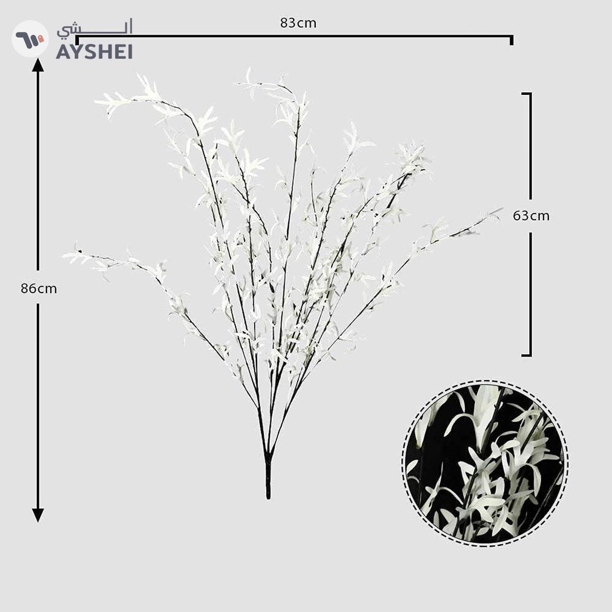 YATAI White Twigs Leaves Artificial Flowers For Decoration-1-portrait