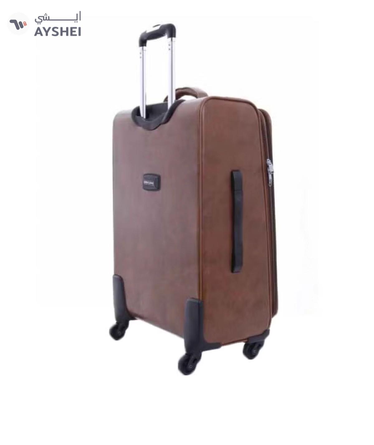 PARAJOHN Buffalos Softside 3 Piece Luggage Trolley Set Brown-1-portrait