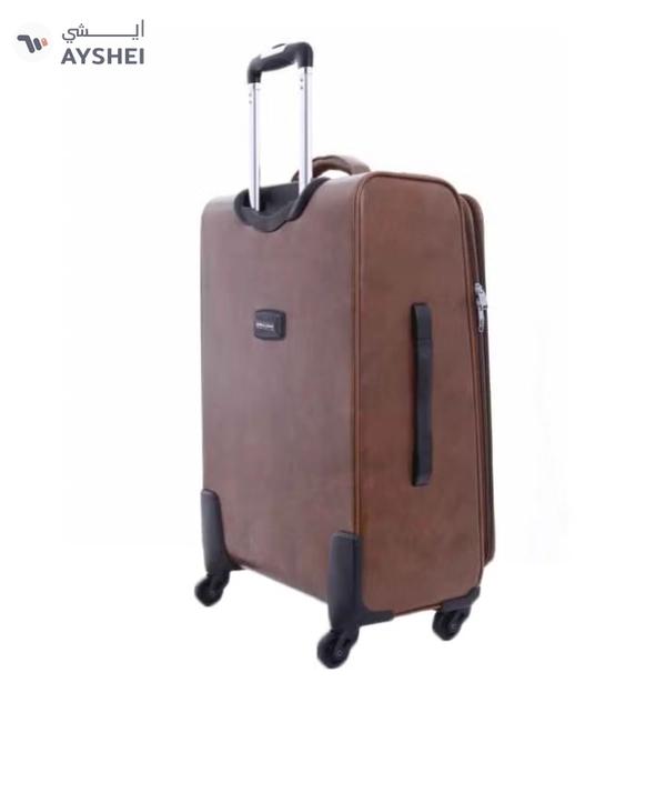 PARAJOHN Buffalos Softside 3 Piece Luggage Trolley Set Brown