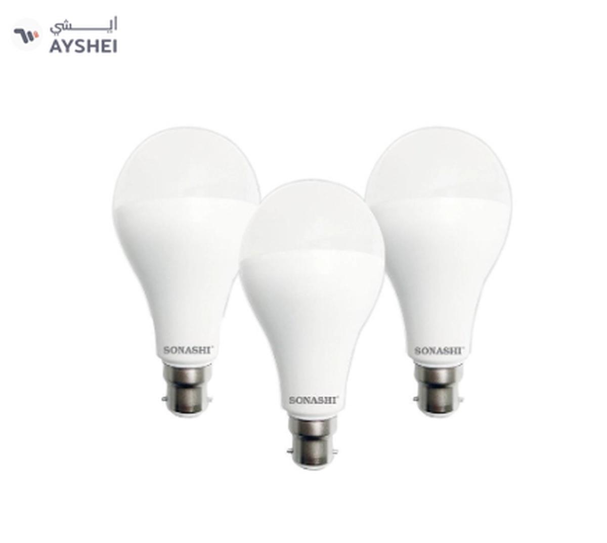 Sonashi Pack of 3 LED Bulb 15W (B-22) Pin Type SLB-015-0-landscape