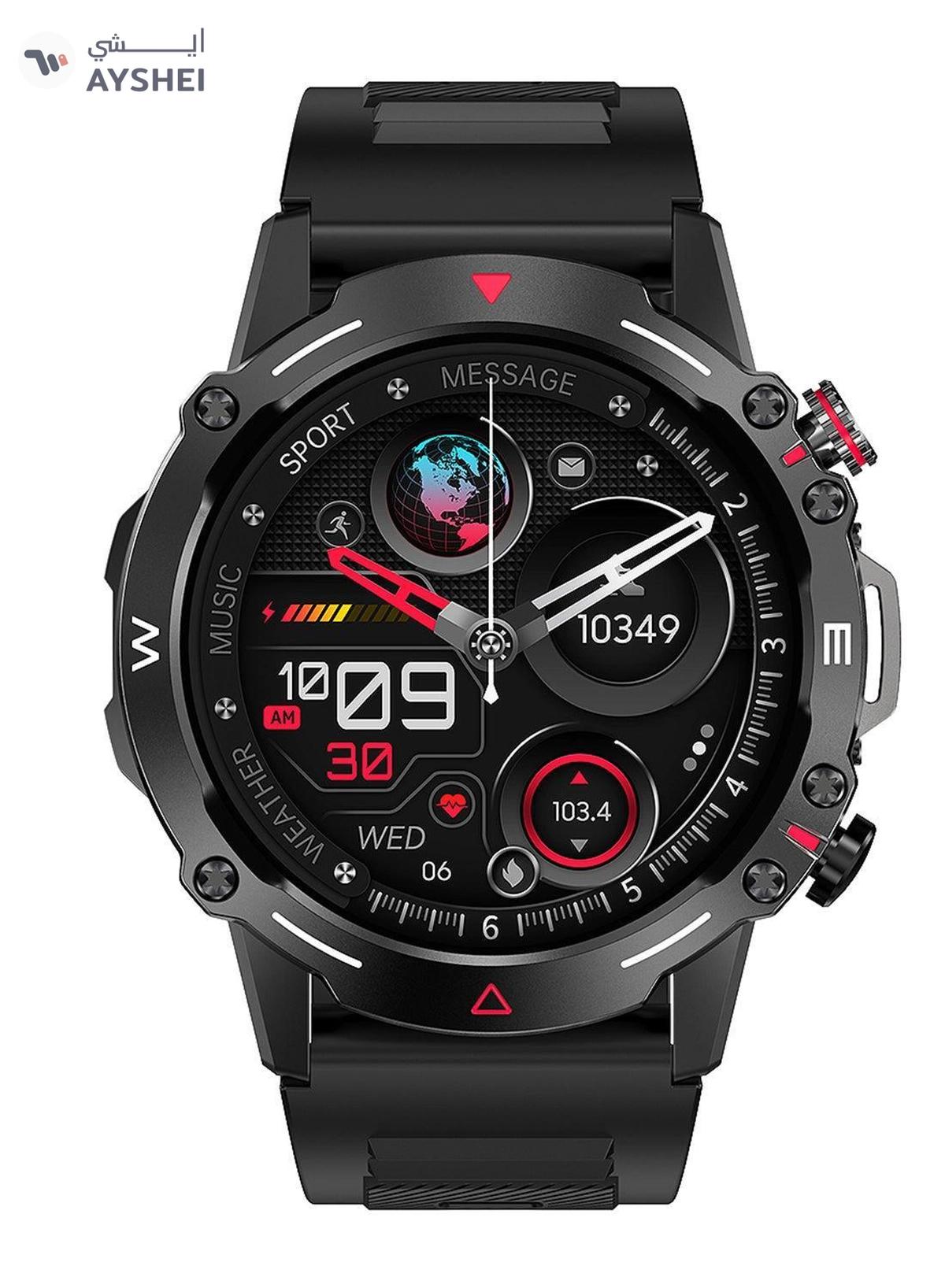 ARMFIT Hulk Smartwatch For Men, AMOLED Always On Display Bluetooth Calling Waterproof Fitness Watches Compatible With Android iOS Black-5-5