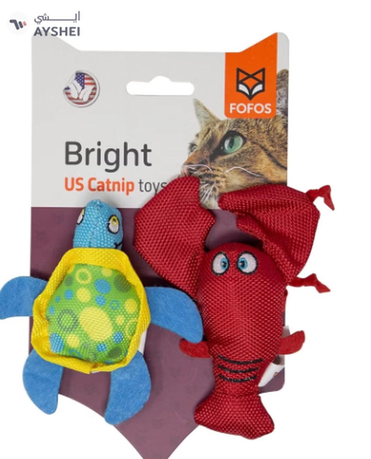 FOFOS Turtle & Lobster with Catnip Cat Toy-1-1