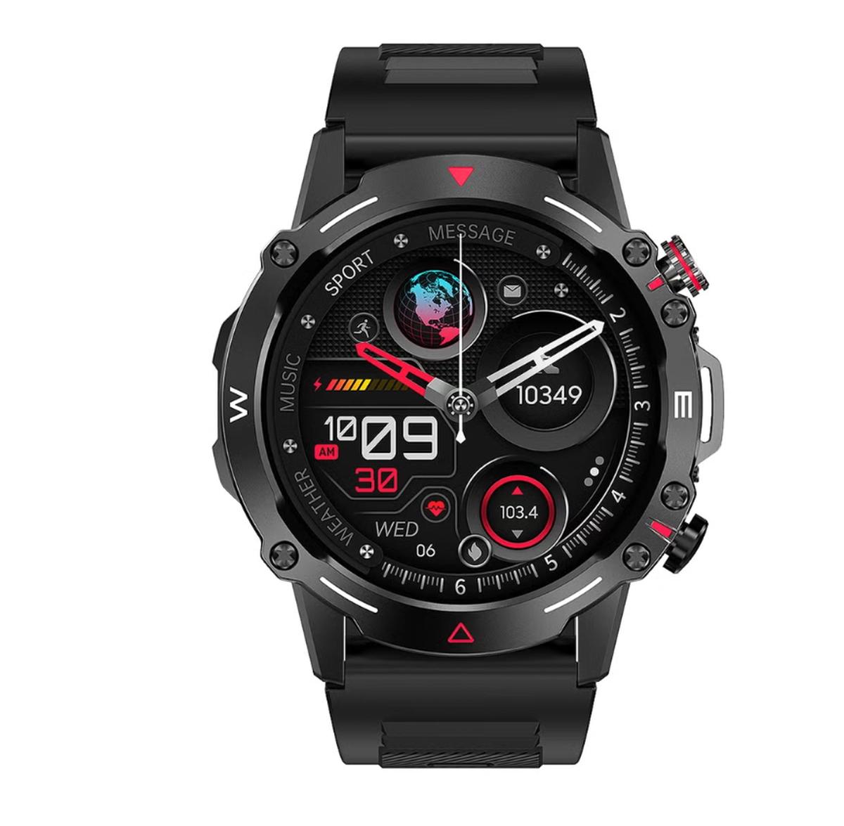 ARMFIT Hulk Smartwatch For Men, AMOLED Always On Display Bluetooth Calling Waterproof Fitness Watches Compatible With Android iOS Black-1-landscape