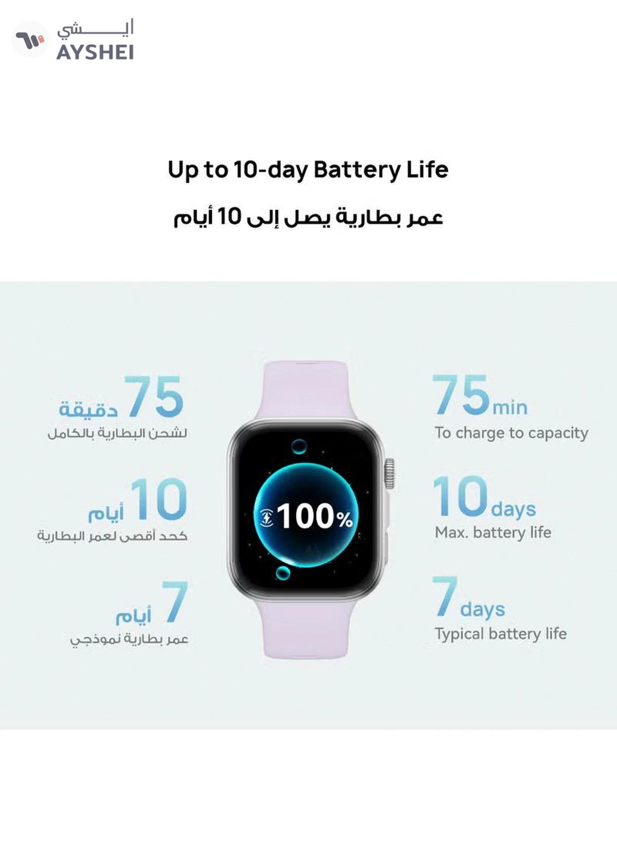 HUAWEIWatch FIT4 Smart Watch, 1.82” Display, 100+ Sports modes, Fitness and Sleep Tracker, Heart Rate Monitor, Emotional Wellbeing Assistant, up to 10-Day Battery Life, iOS & Android Grey-3-3