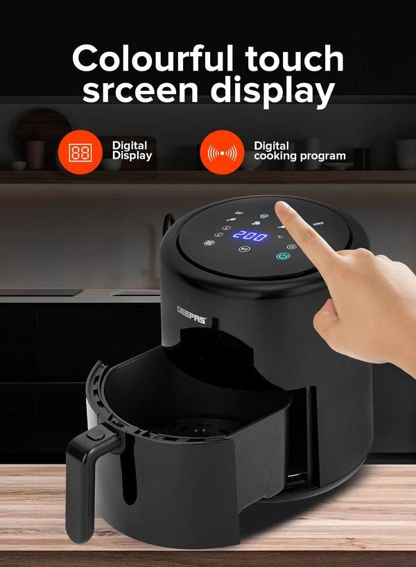 GEEPAS 4.0 L Digital Air Fryer, with Vortex Air Frying Technology