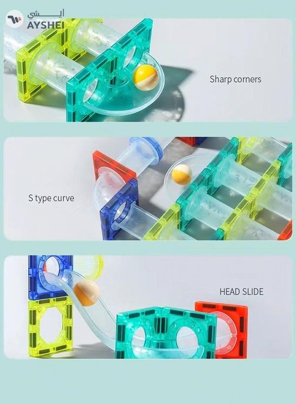 Eworld 168 Piece Magnetic Pipeline Building Blocks Set, Educational 3D Construction Toy