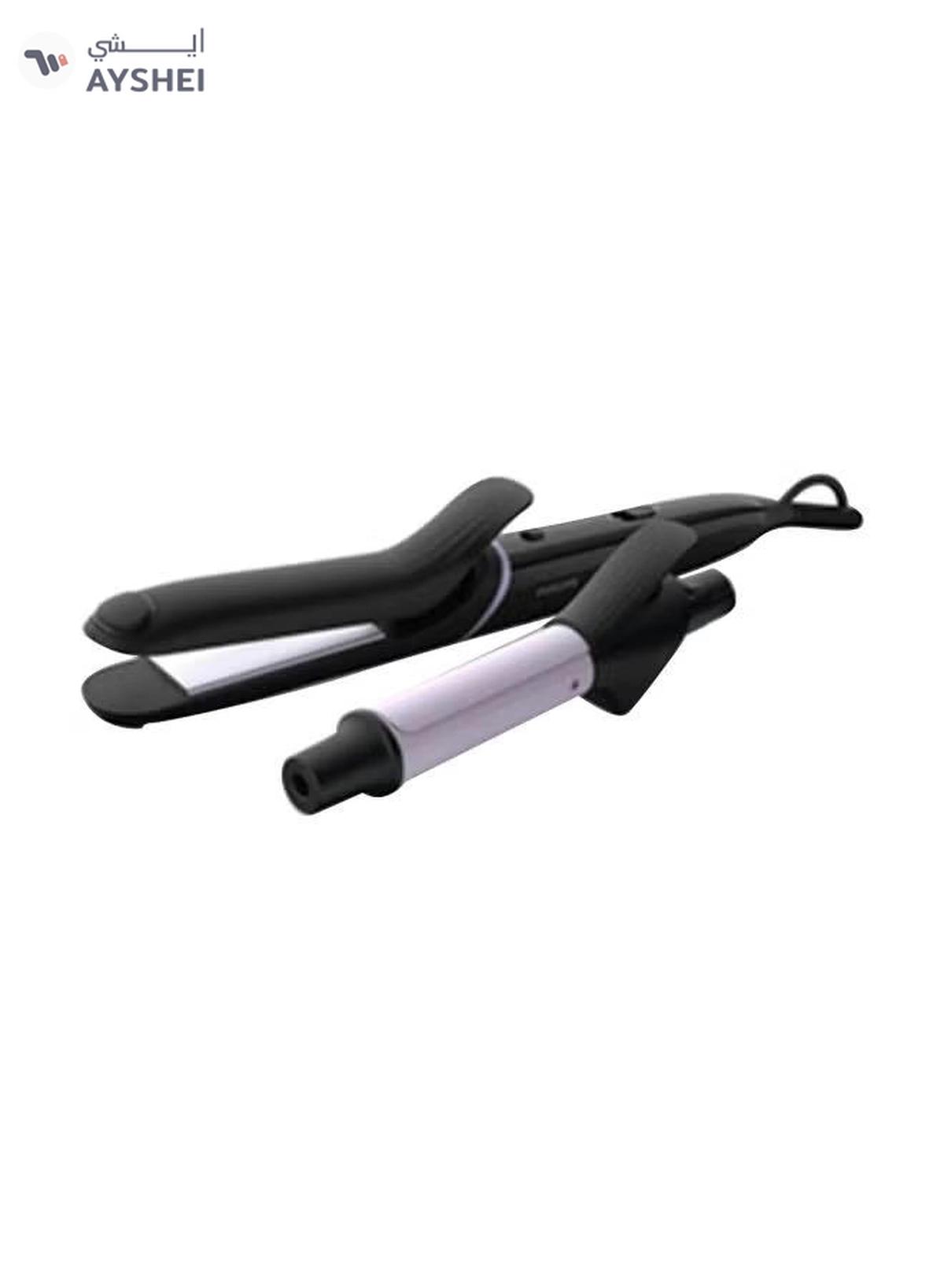 Philips StyleCare Multi Hair Straightener And Curler Black/Purple 30x80mm-0-0