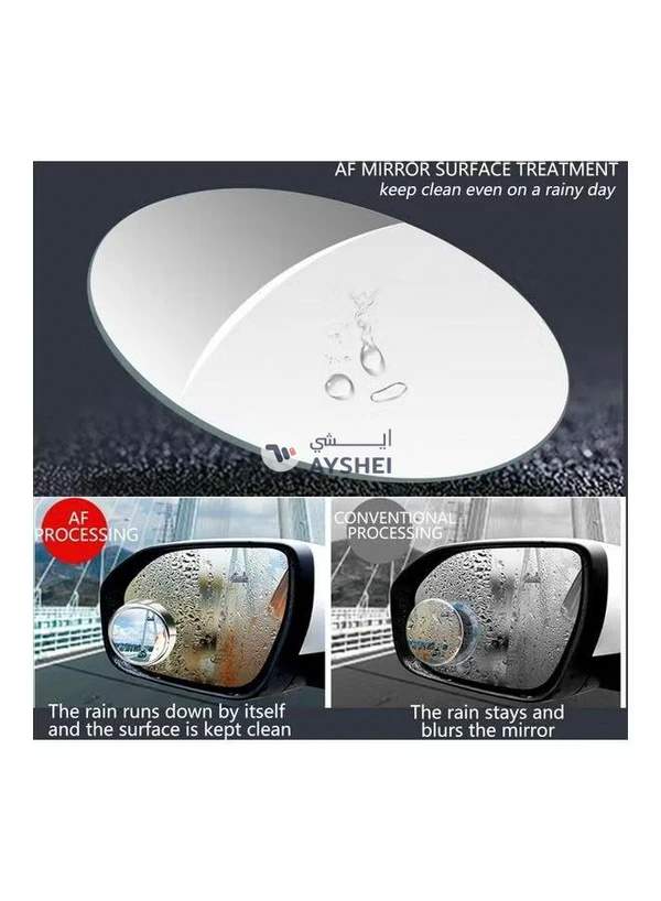 Generic 2-Piece 360° Blind Spot Rear Side Wide Angle Round Convex Mirror