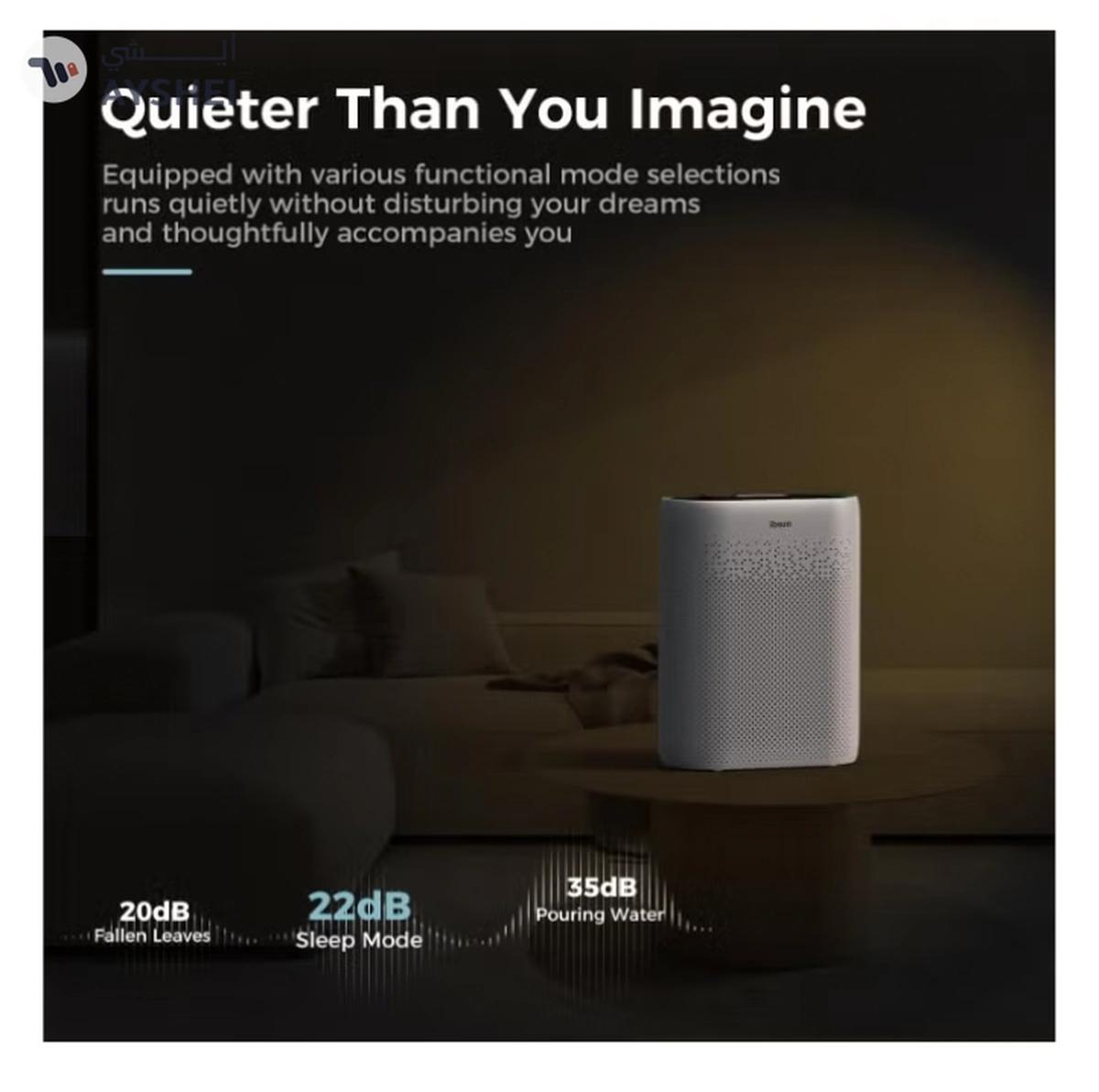 IBSUN Air Purifier Large Room Up to 60 ㎡ with Air Quality Sensors, H13 True HEPA Filter Remove 99.97% for Dust Pet Dander ZY2866-1-1