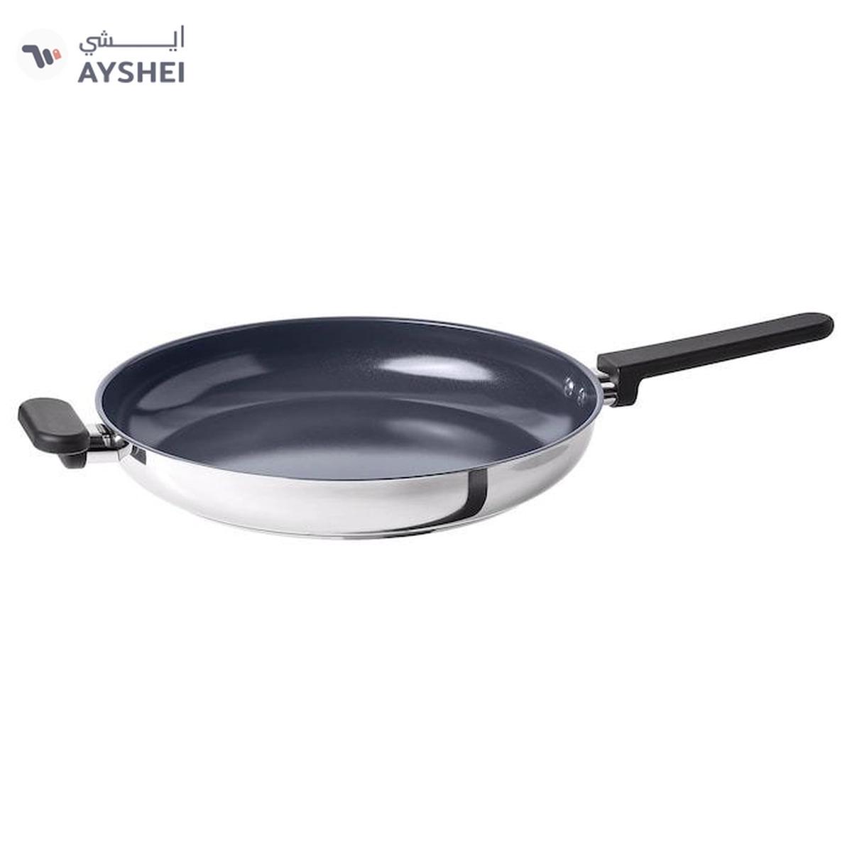 IKEA MIDDAGSMAT Frying Pan, Non-Stick Coating/Stainless Steel, 32 cm-0-portrait