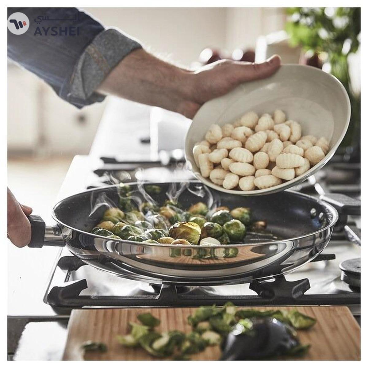 IKEA MIDDAGSMAT Frying Pan, Non-Stick Coating/Stainless Steel, 32 cm-4-4