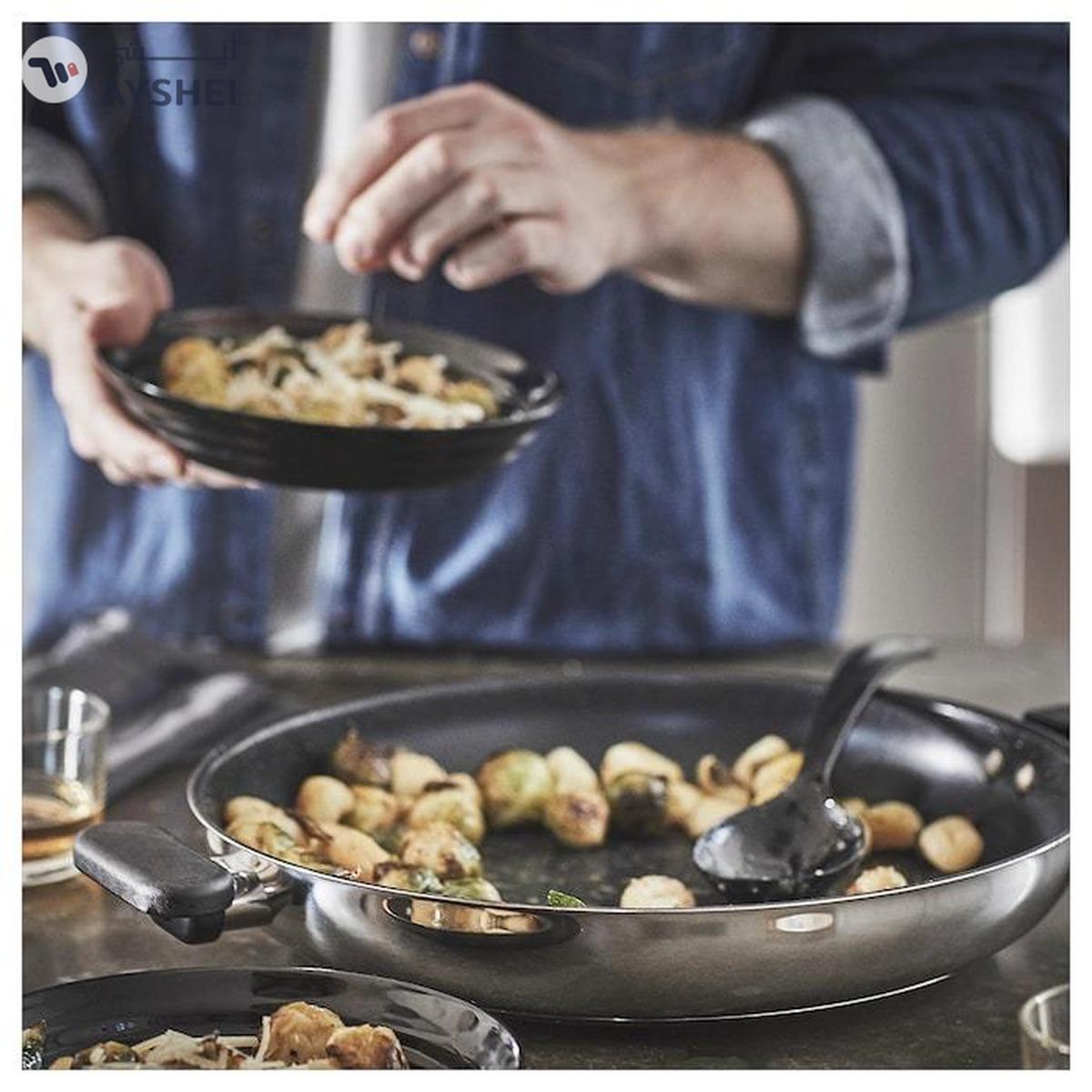 IKEA MIDDAGSMAT Frying Pan, Non-Stick Coating/Stainless Steel, 32 cm-5-5
