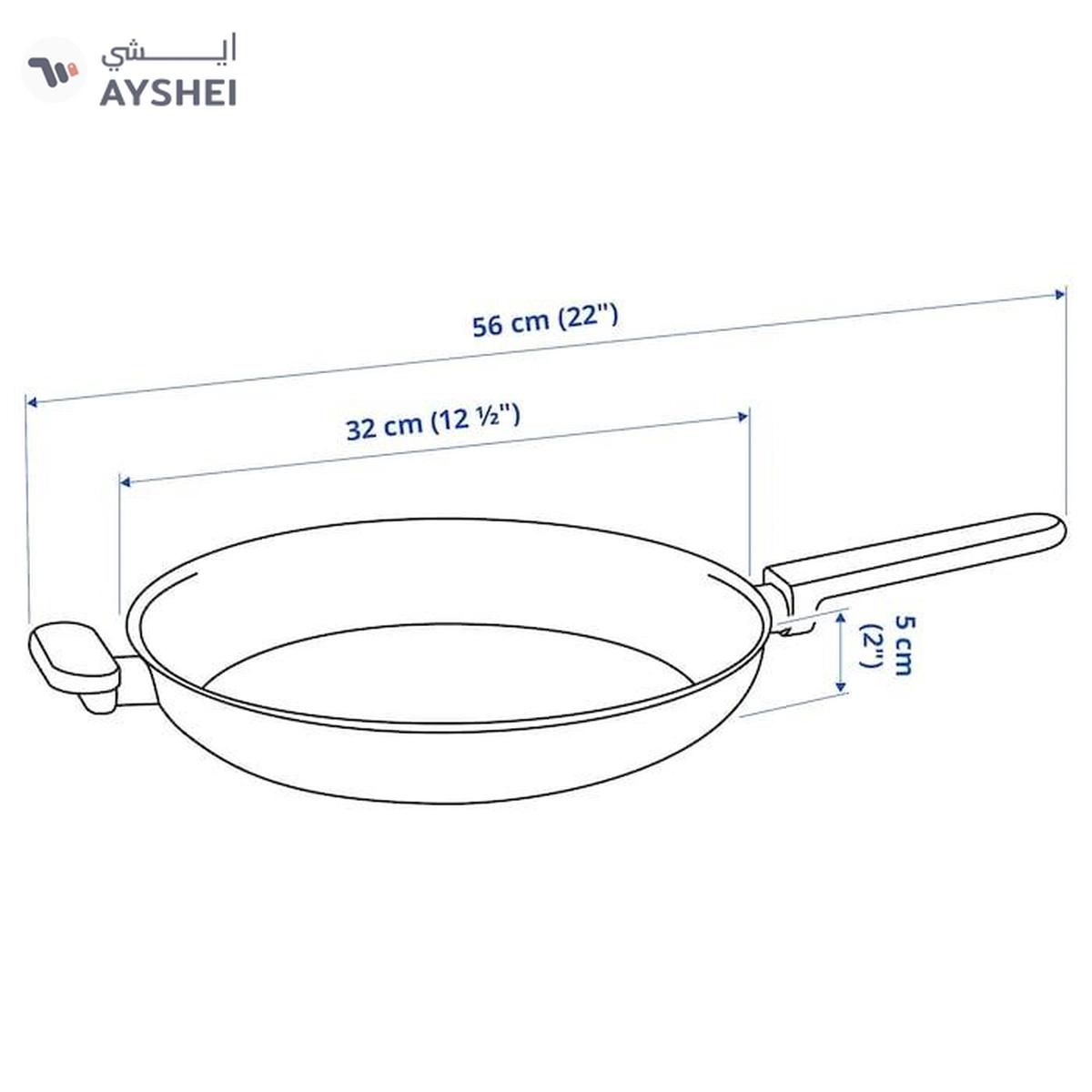 IKEA MIDDAGSMAT Frying Pan, Non-Stick Coating/Stainless Steel, 32 cm-8-8