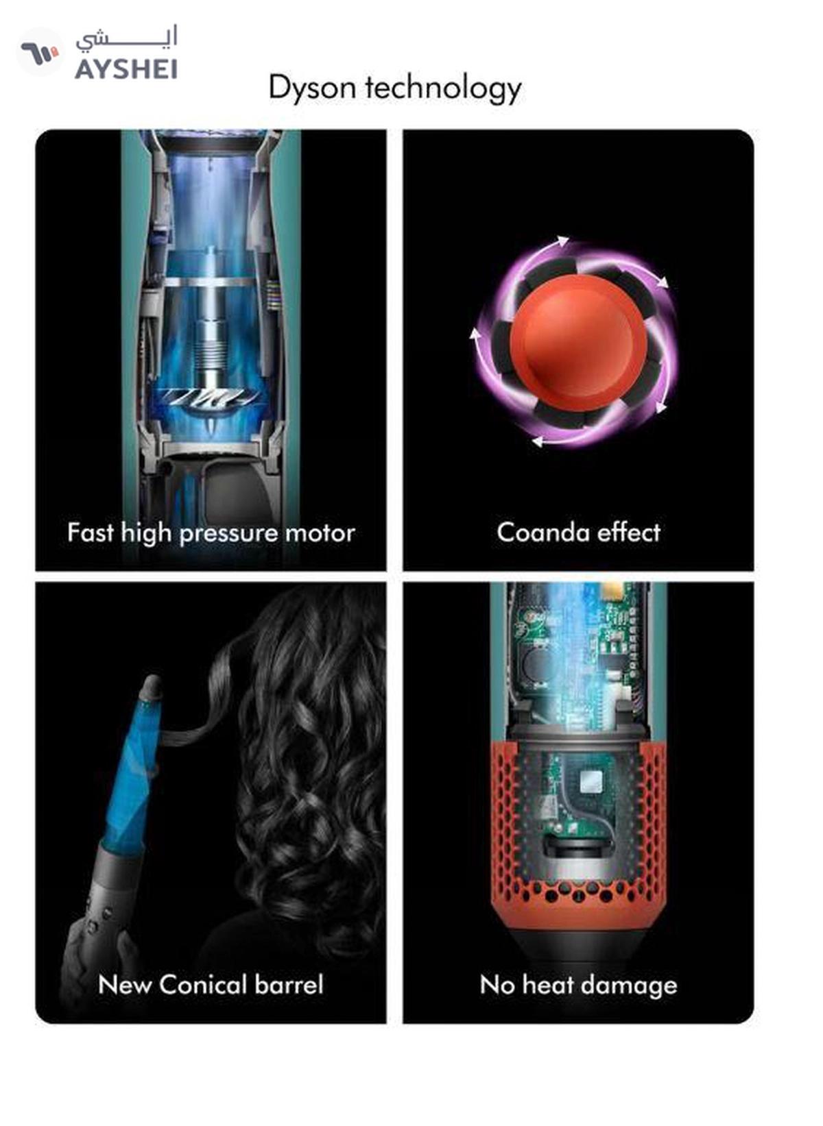 Dyson Airwrap I.D Multi-Styler And Dryer Straight With Wavy Ceramic Patina/Topaz 01 Ceramic -6-6