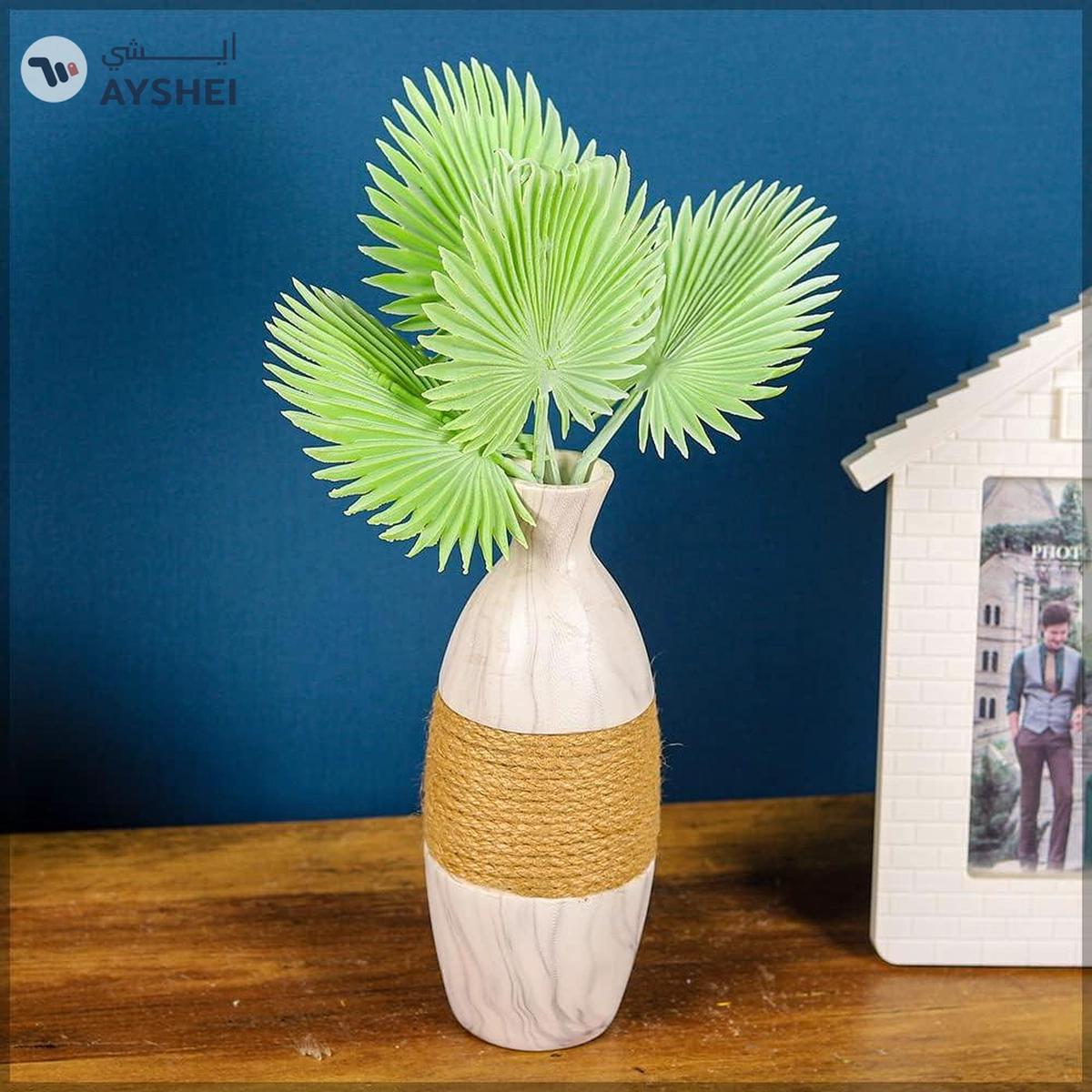 Yatai RAINTREE Multiuse Tropical Four Fan Palm Leaf Light Green 35x11cms Artificial Palm Leaves-0-0
