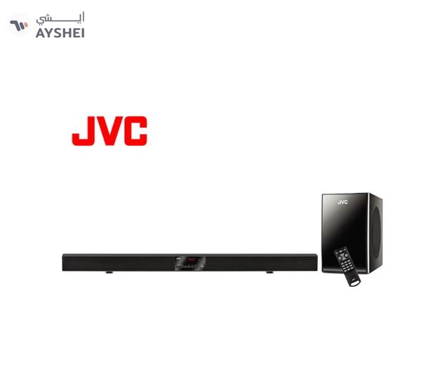 JVC 2.1 Channel Soundbar With Subwoofer Home Theater Surround Sound Speaker System THBY370A Black