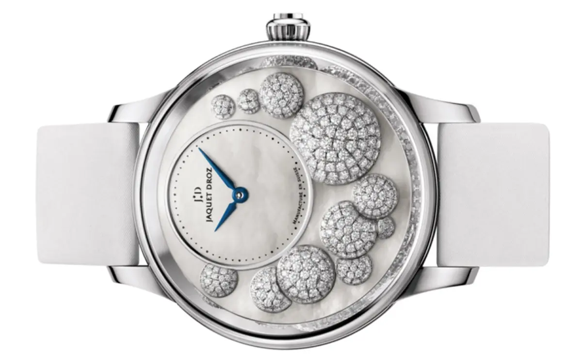 Jaquet-Droz Petite Heure Minute | Diamonds 41mm White Gold case with Mother of Pearl Dial | Condition: New | Year of production 2018 (Approximation) | Original box | Original papers-1-1
