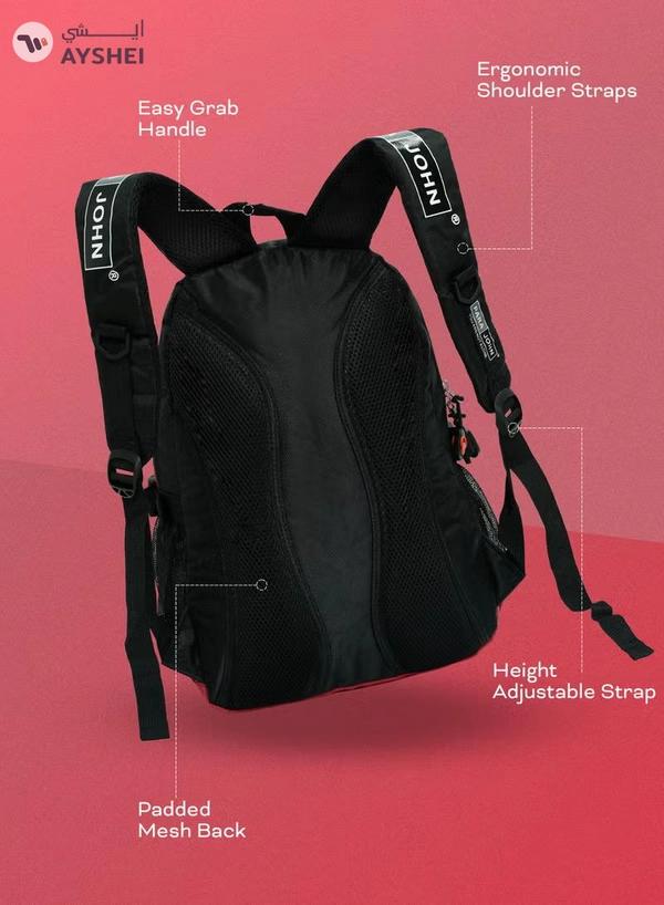 PARAJOHN Classic Students School Backpack Red
