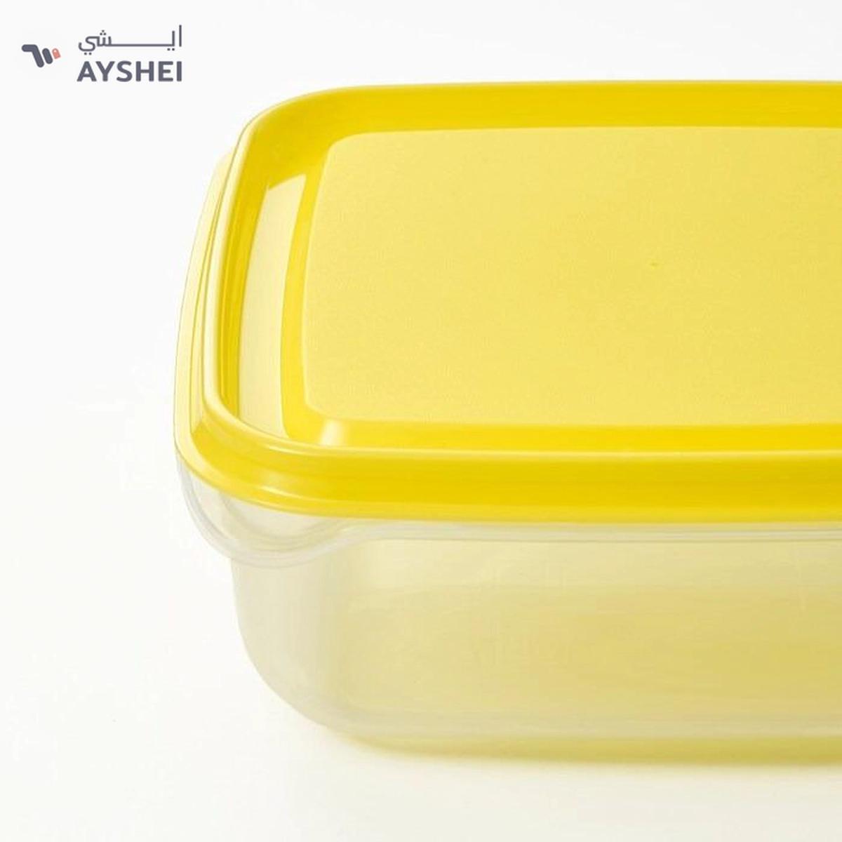 IKEA PRUTA Food Container, 0.6 L, Transparent/Yellow -3-3