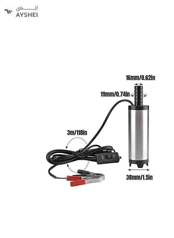 ABBASALI 24V Fuel Transfer Pump Submersible Water Pump Mini Electric Oil Pump with Filte