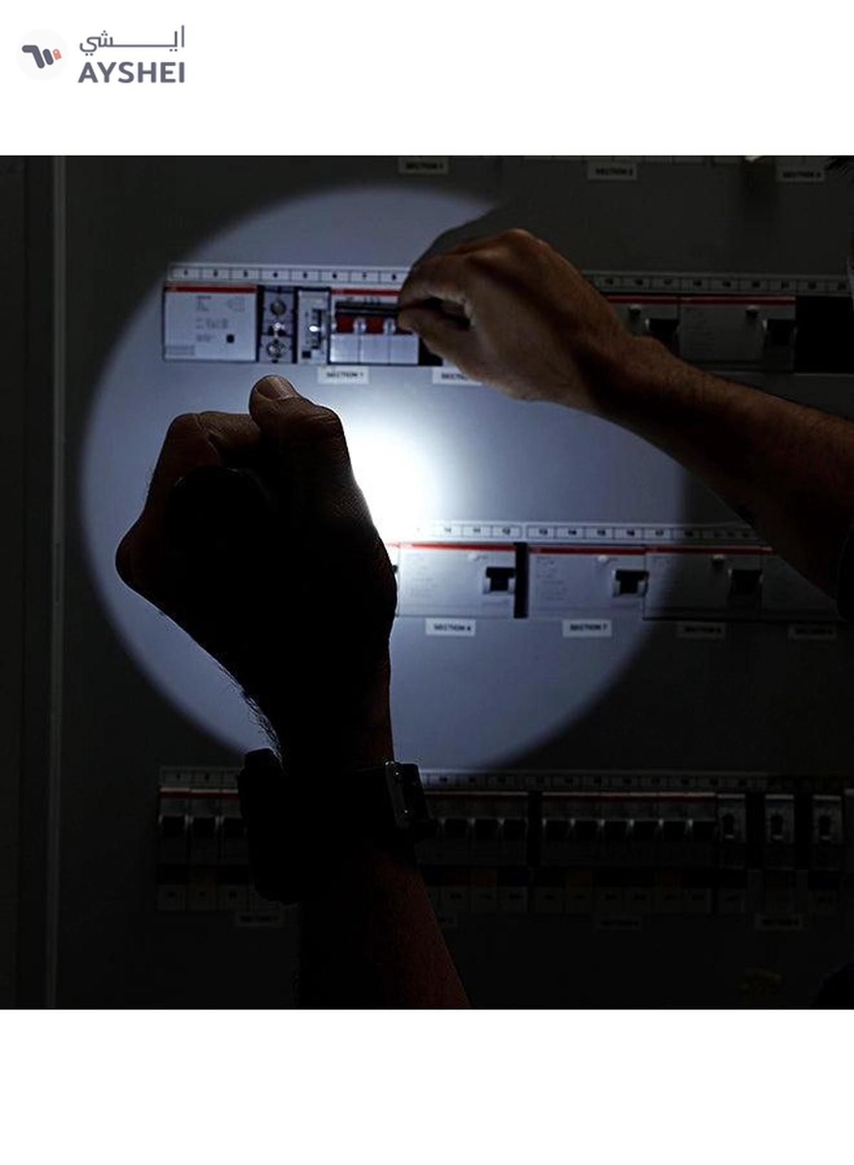 Olsenmark 3 In1 Rechargeable LED Flashlight Torch Black/White 158grams-1-1