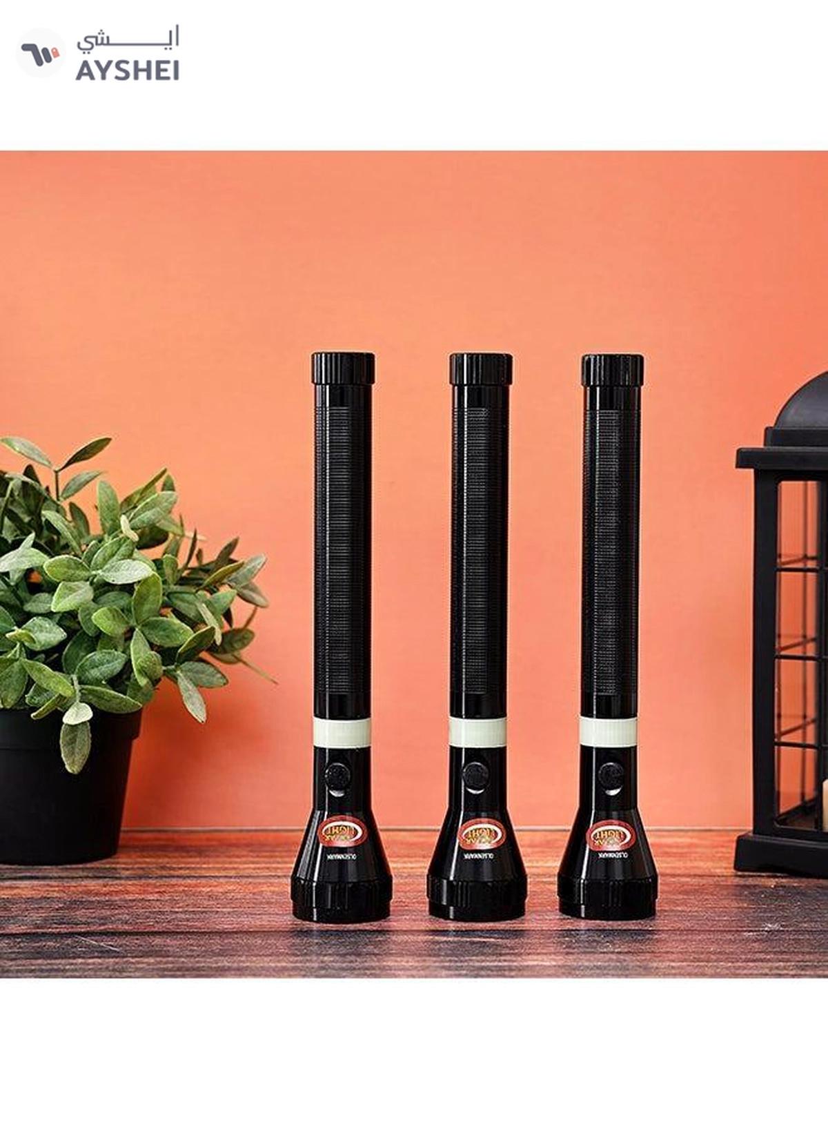 Olsenmark 3 In1 Rechargeable LED Flashlight Torch Black/White 158grams-2-2