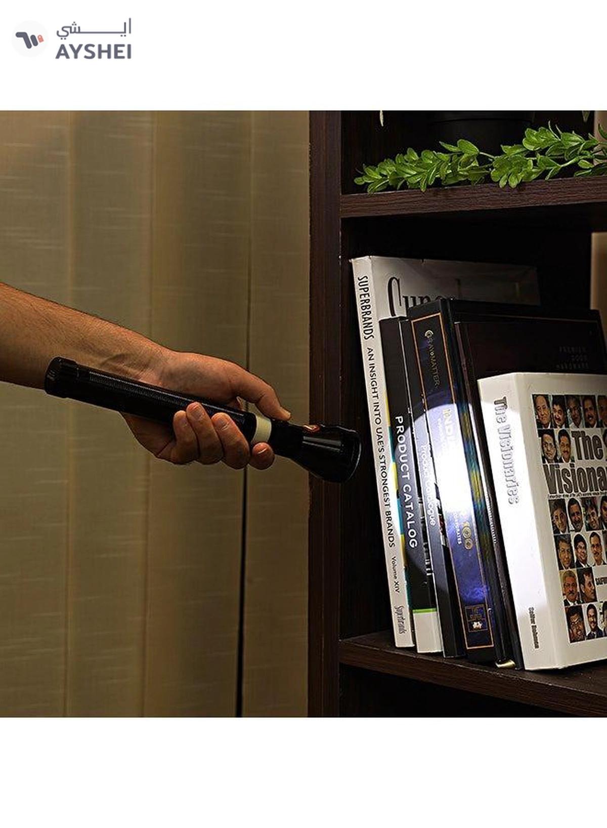 Olsenmark 3 In1 Rechargeable LED Flashlight Torch Black/White 158grams-4-4