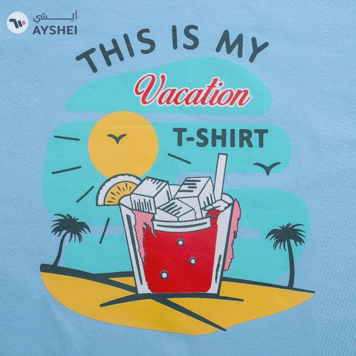 Babyqlo Vaction on the beach printed cotton t-shirt for boys-3-3