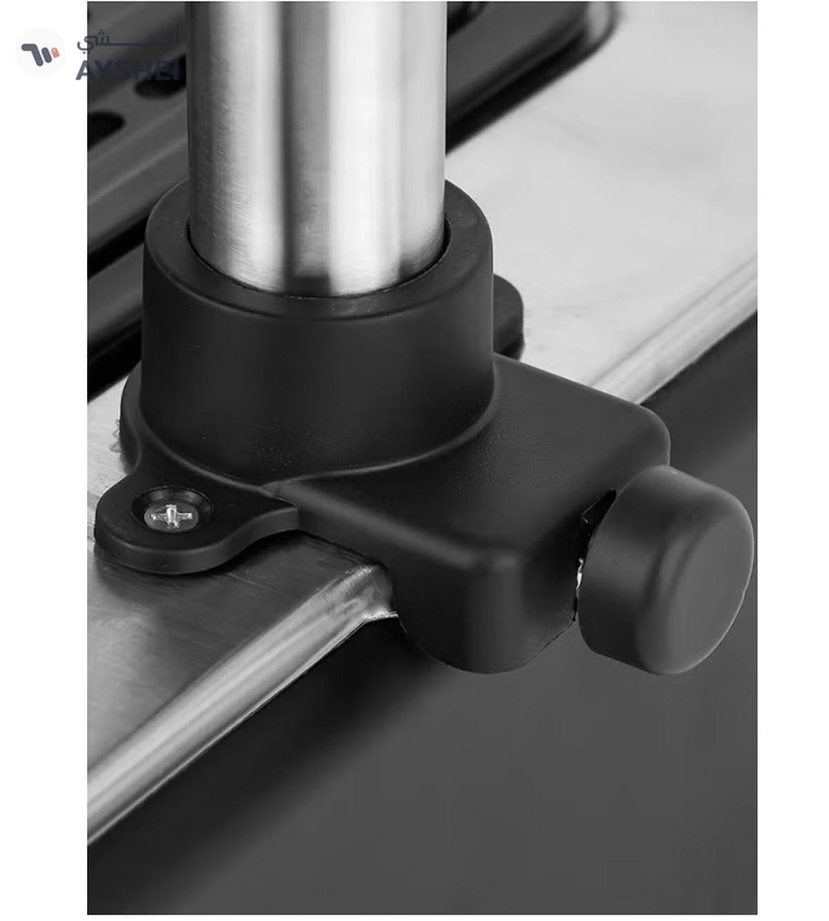 Geepas Fast Indoor Grill, With Drip Tray for Easy Cleaning, and Thermostat Control for Versatile Cooking, Perfect for Sizzling Steaks, Searing Vegetables, Toasting Breads and Buns 1400 W GBG63060 Silver/ Black-6-6