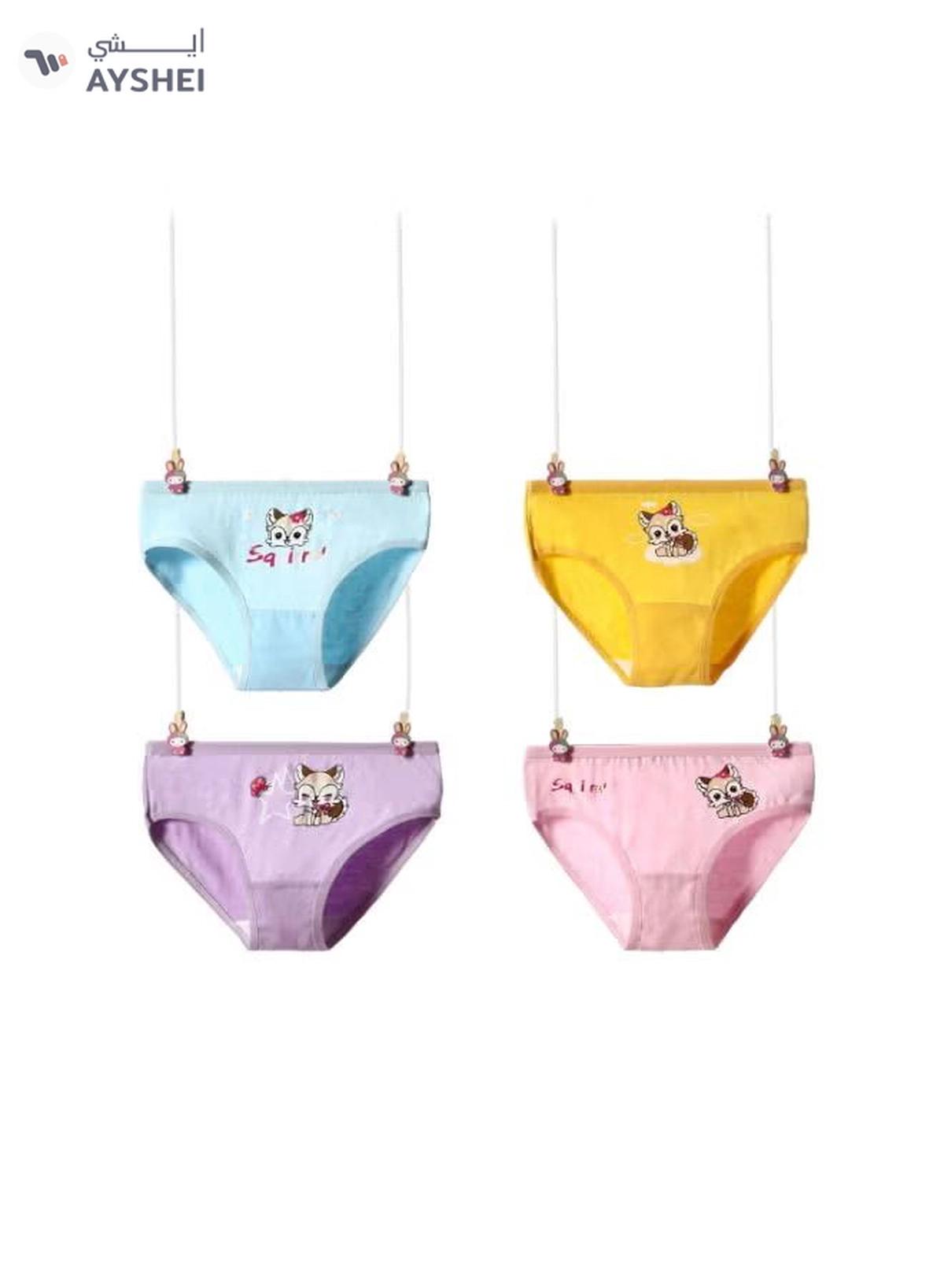 Babyqlo 4 Pack Squirrel Printed Panty Multicolour-0-0
