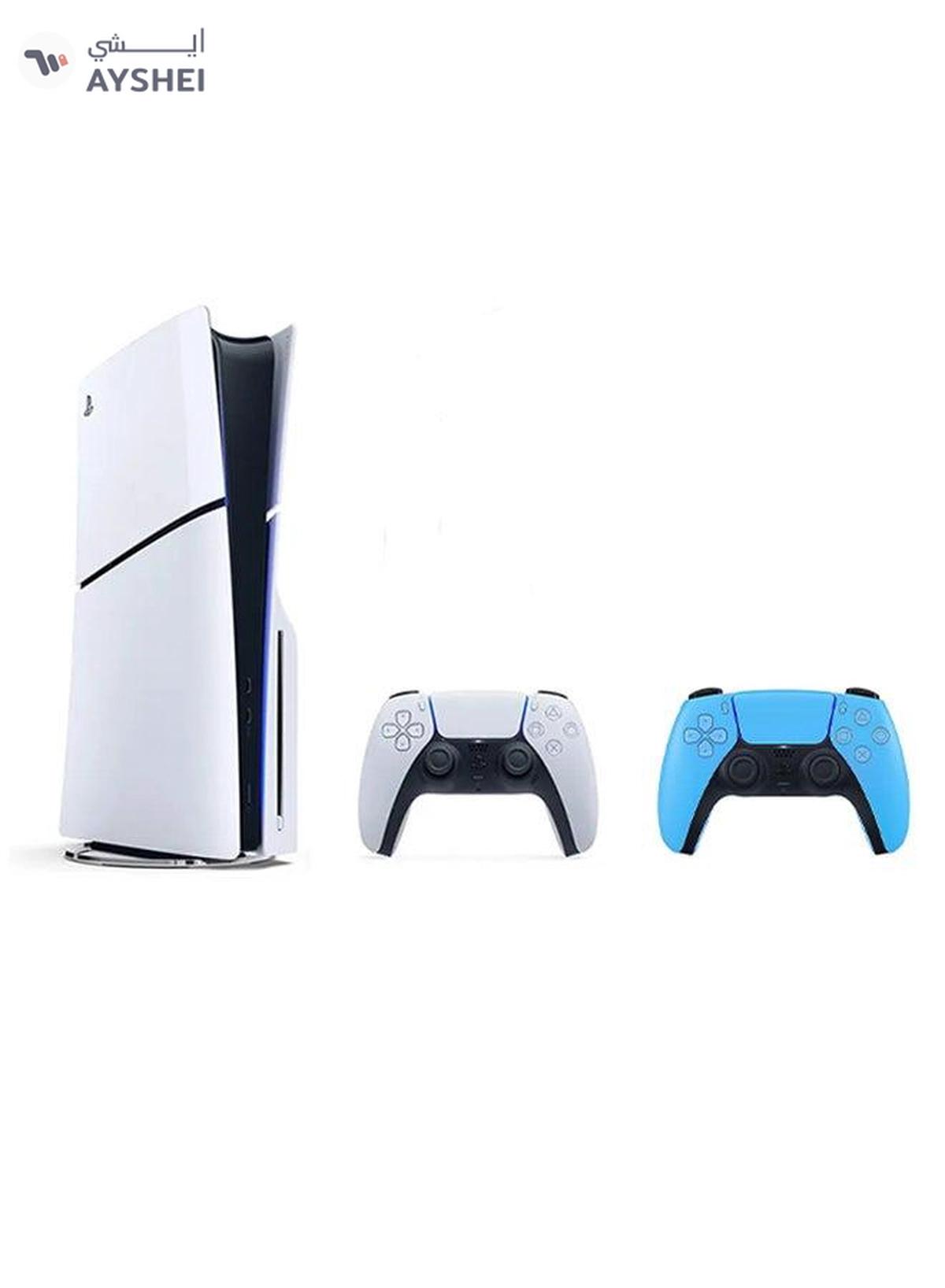 Sony PlayStation 5 Slim Console Disc Version With Extra Blue Controller-0-portrait