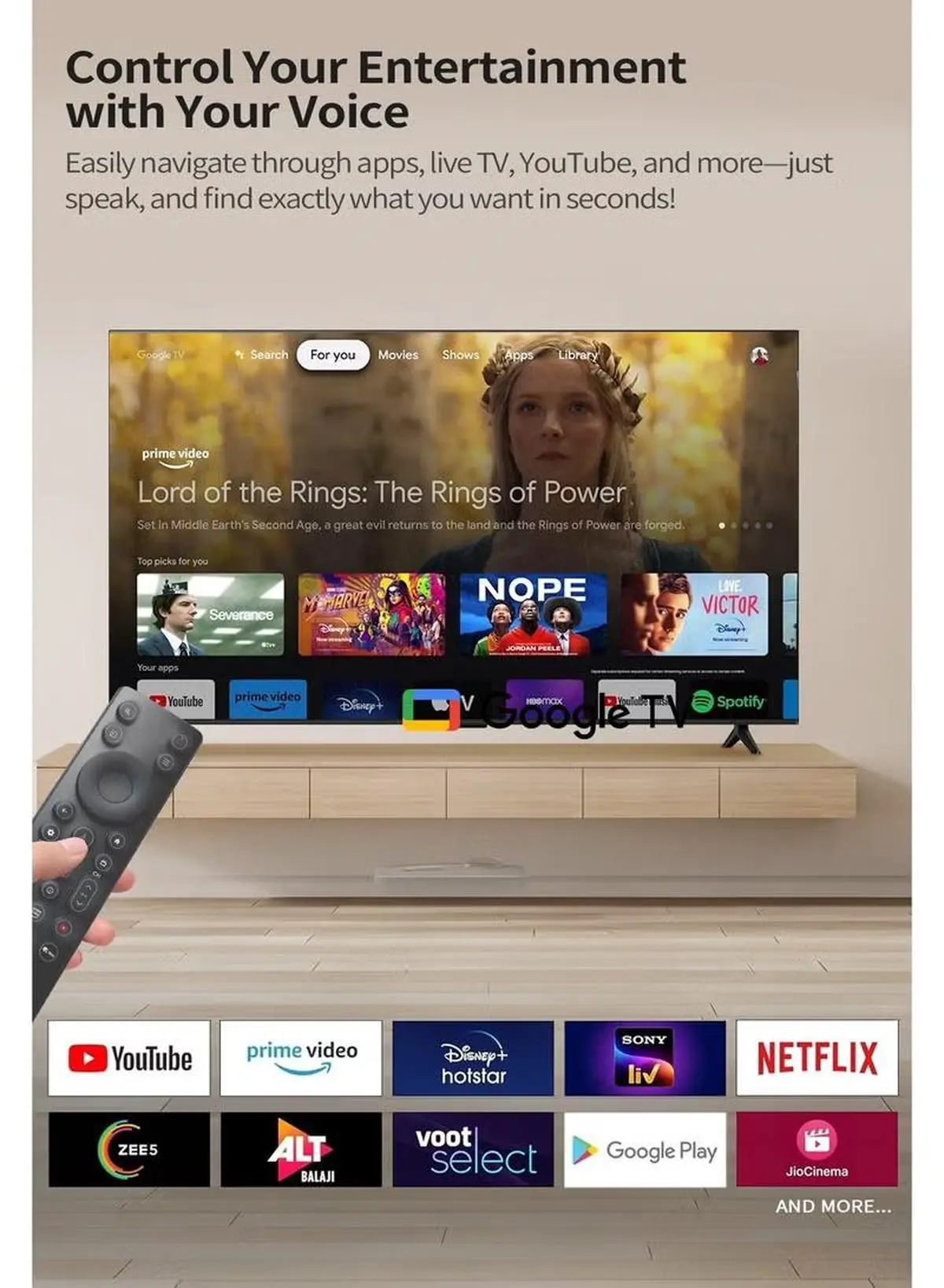 Rowa 75-Inch 4K UHD Smart TV | Google TV | Dolby Vision & Atmos | HDR10 | MEMC | Dynamic Color Enhancement | Voice Control | Game Master with Slim Design - 2025 Model (International Version) 75R55 Black-2-2