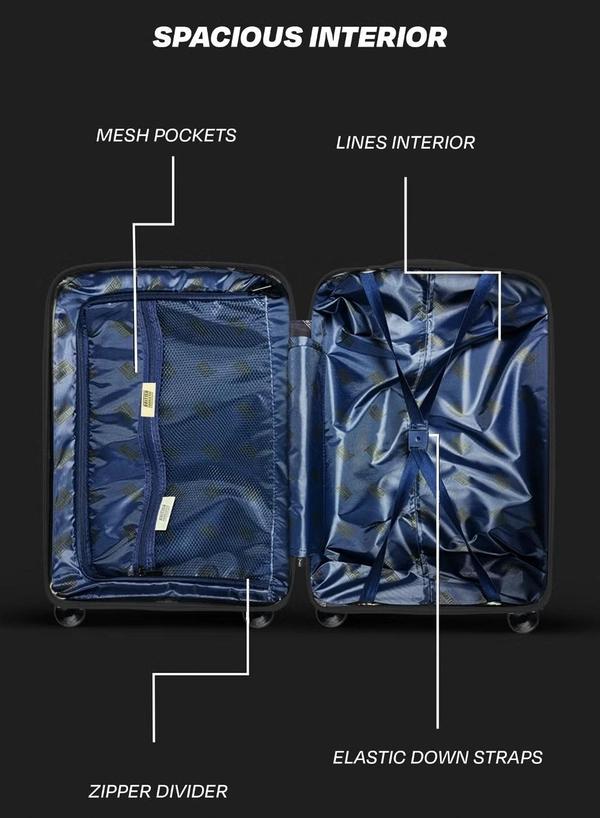 British Tourister Polypropylene Hardshell Luggage Set 3-Piece Spinner – TSA Approved Lock |Lightweight & Durable 20/24/28 Inch (Small, Medium, Large) – Black