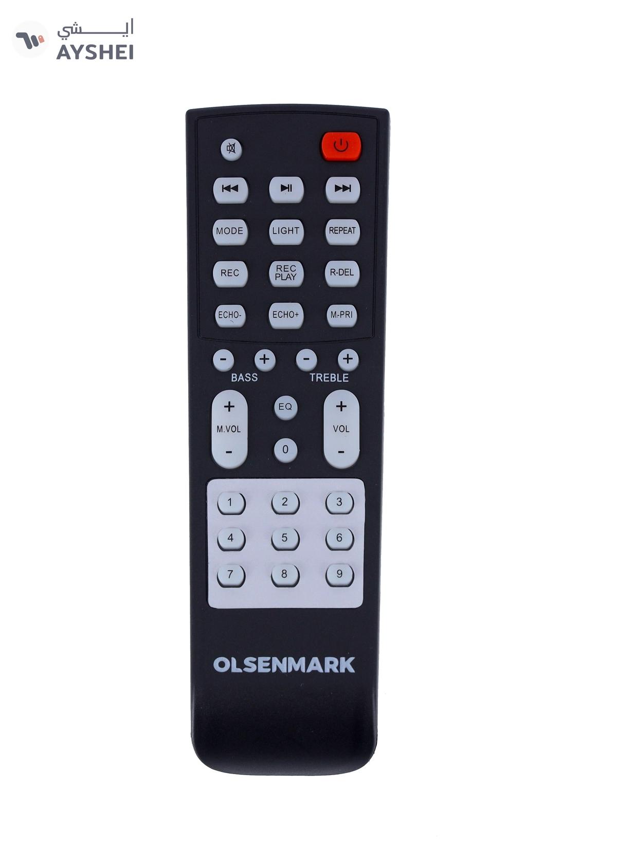 Olsenmark Rechargeable Party Speaker, 2*6.5 Inch 12000W PMPO USB TF BT Remote LED Display-0-portrait