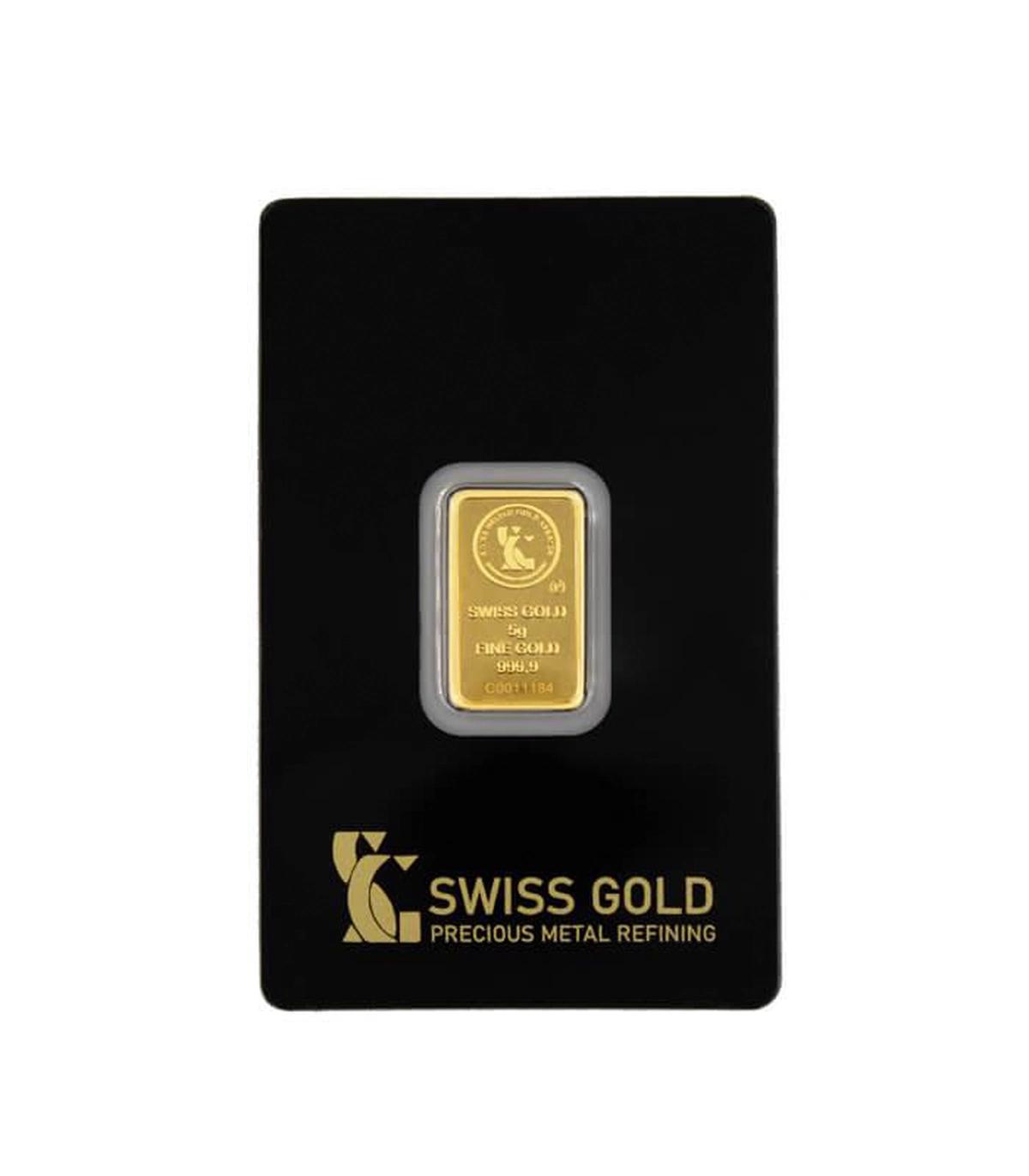 5 Grams Swiss Gold Bar 100% Authentic-0-portrait