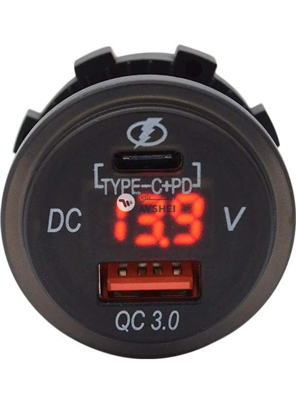 Generic QC3.0 USB Charger Socket with Type C Charger Port for Car, Van, Boat, Marine