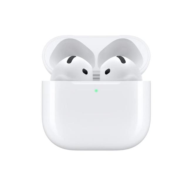 Apple AirPods 4 Wireless Earbuds, Bluetooth Headphones, Personalized Spatial Audio, Sweat and Water Resistant